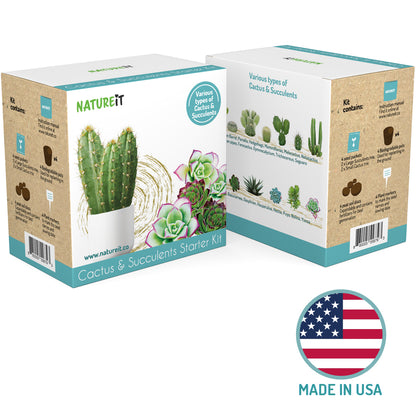 prickly pear cactus grow kit Cactus & Succulent Starter Kit - Grow Succulents from Seed