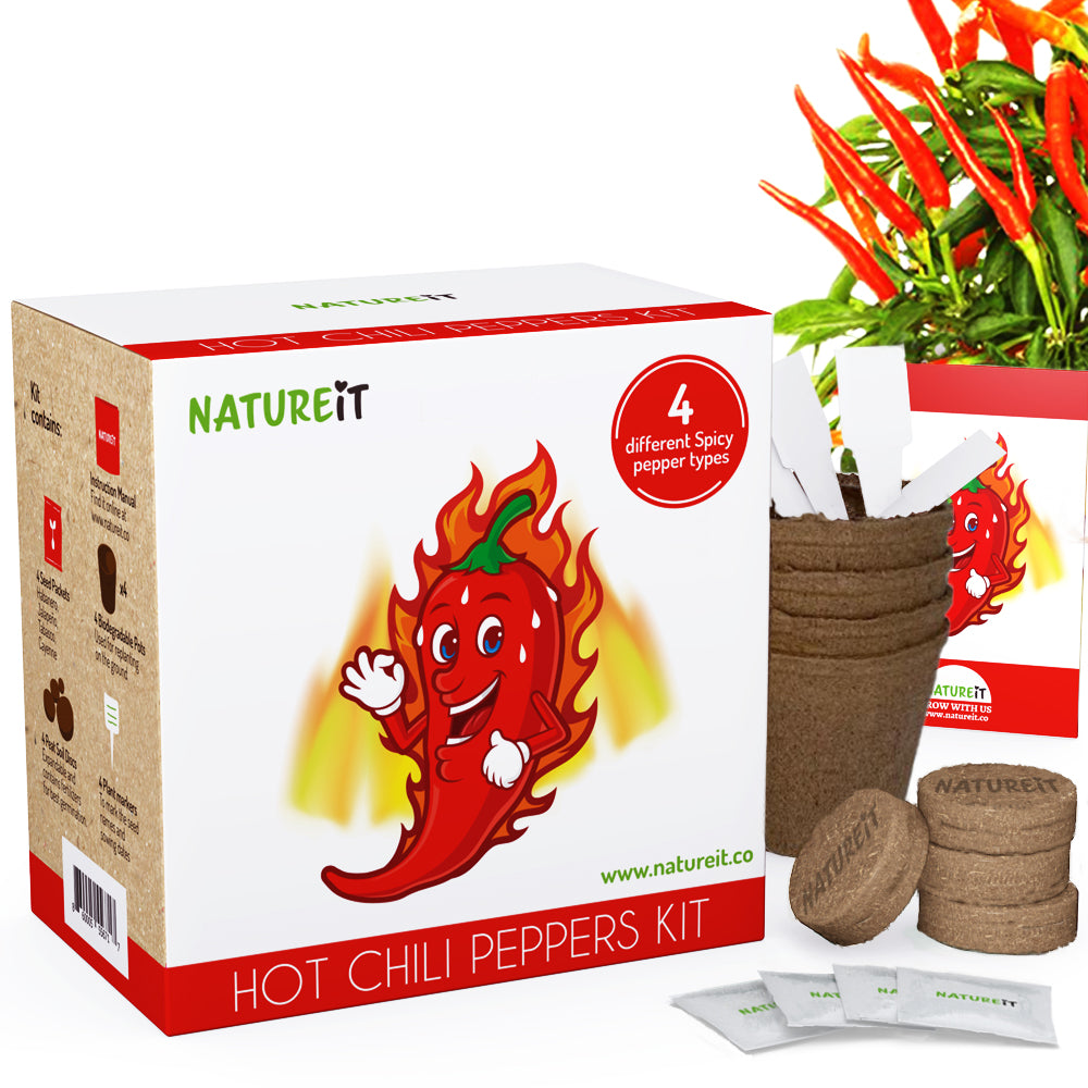 Hot Chili Peppers Seed Starter Kit